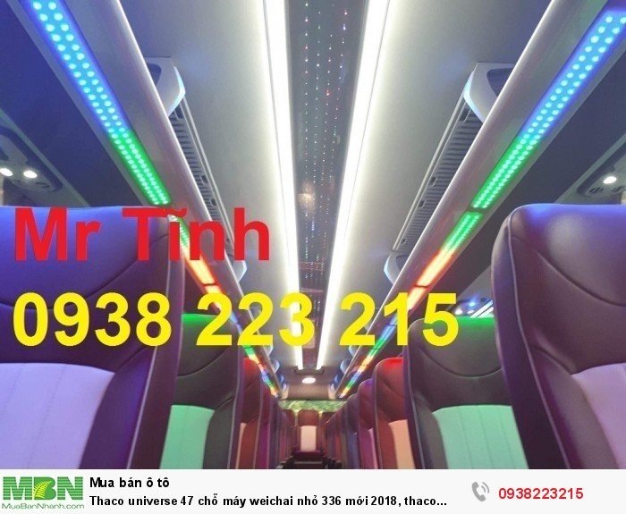 Thaco universe 47 chỗ máy weichai nhỏ 336 mới 2018, thaco universe 47 chỗ máy weichai lớn 375 mới 2018