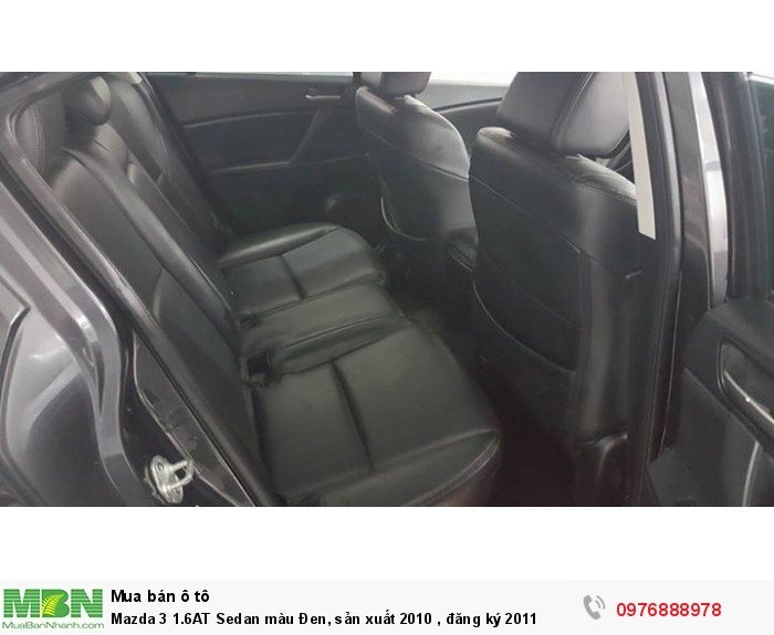 Mazda 3 1.6AT Sedan màu Đen, sản xuất 2010 , đăng ký 2011