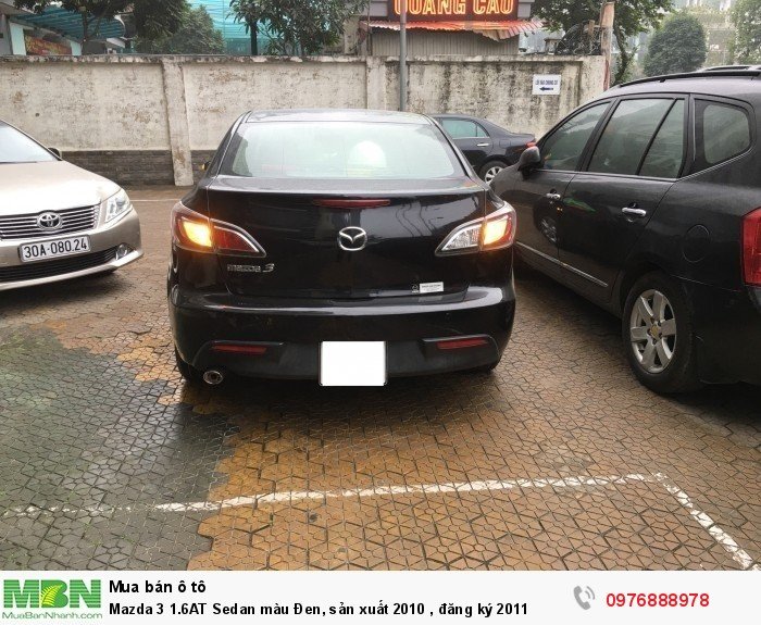 Mazda 3 1.6AT Sedan màu Đen, sản xuất 2010 , đăng ký 2011