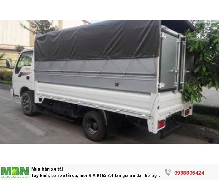 Tây Ninh, bán xe tải cũ, mới KIA K165 2.4 tấn giá ưu đãi, hỗ trợ cho vay lãi suất thấp