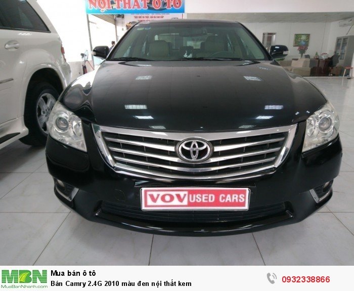 Bán Camry 2.4G 2010 màu đen nội thất kem