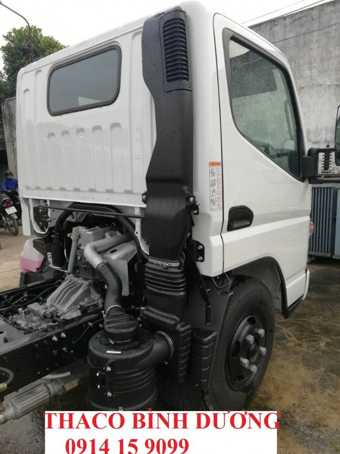 [THACO BD] Bán xe tải Fuso Canter 4.7 1t9, đóng thùng Composite, thùng kín, mui bạt, hỗ trợ trả góp 75%