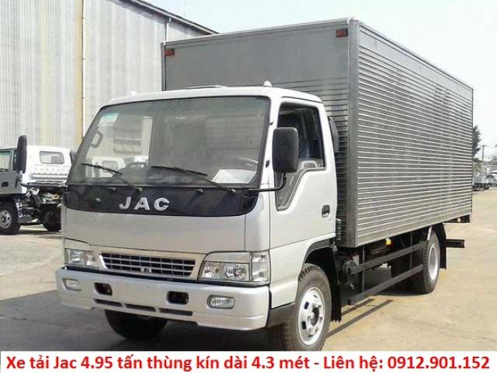 Xe tải Jac 4.95 tấn - 4T95 (4 tấn 95)- 5 tấn thùng dài 4.3 mét trả góp giá rẻ