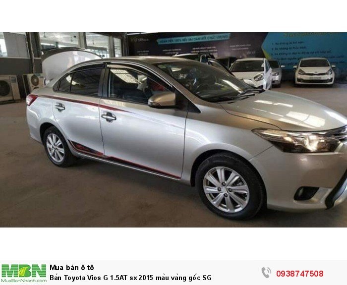 Bán Toyota Vios G 1.5AT sx 2015 màu vàng gốc SG