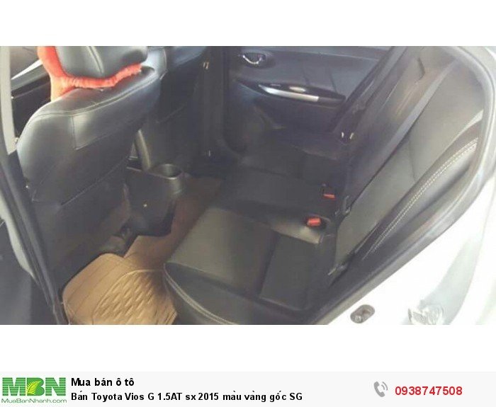 Bán Toyota Vios G 1.5AT sx 2015 màu vàng gốc SG