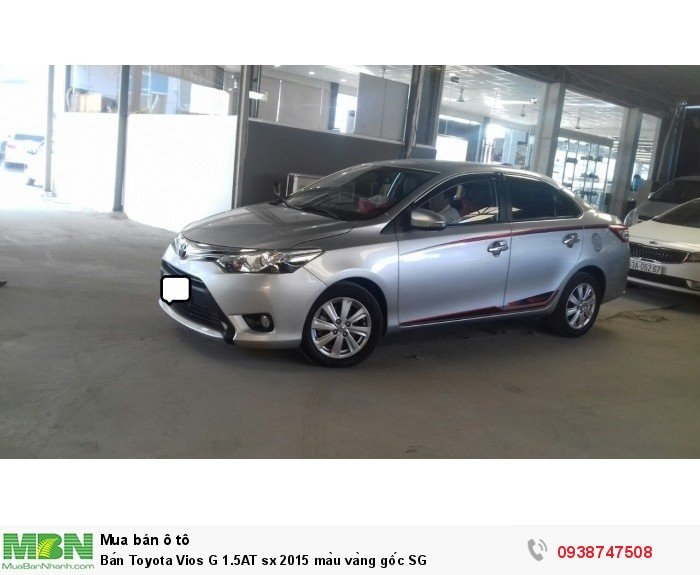 Bán Toyota Vios G 1.5AT sx 2015 màu vàng gốc SG