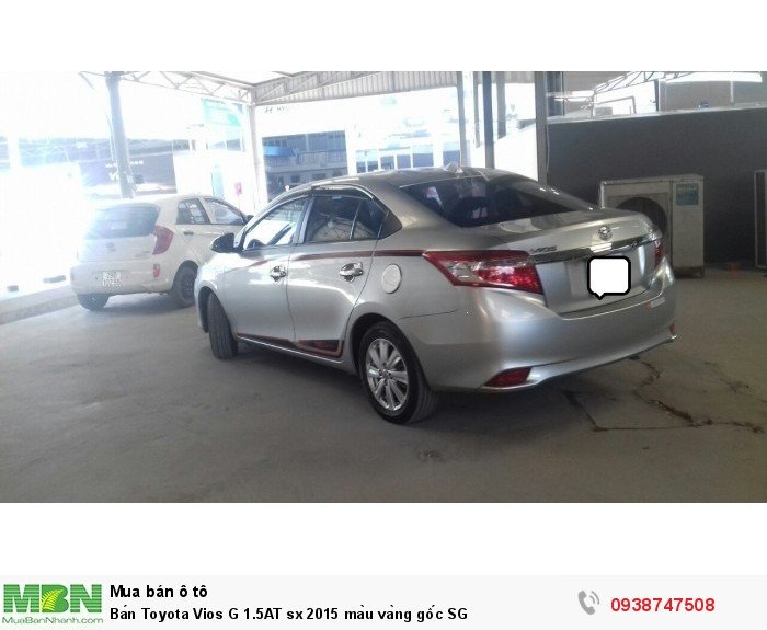 Bán Toyota Vios G 1.5AT sx 2015 màu vàng gốc SG