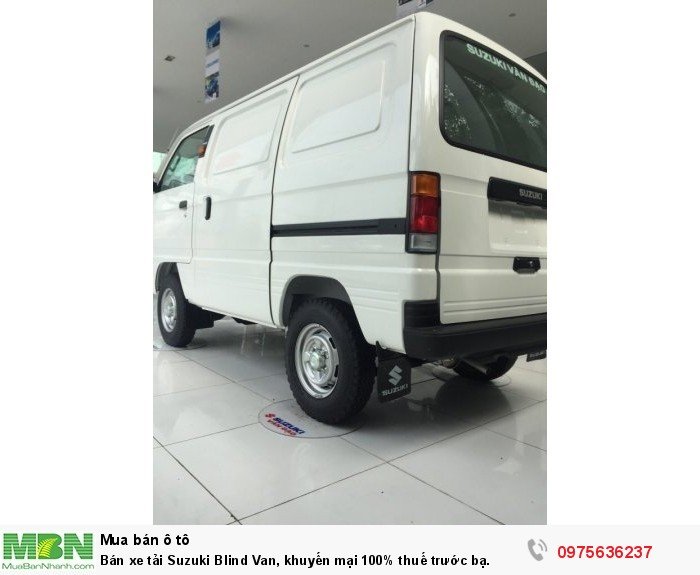 Bán xe tải Suzuki Blind Van, khuyến mại 100% thuế trước bạ.