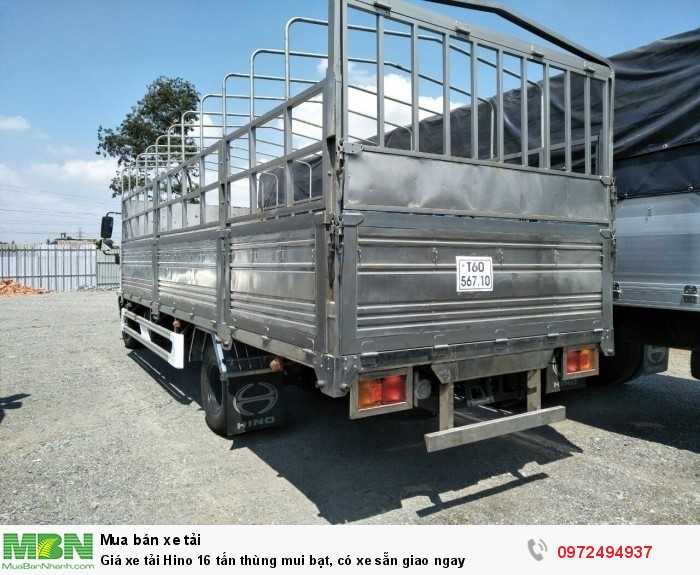 Giá xe tải Hino 16 tấn thùng mui bạt, có xe sẵn giao ngay