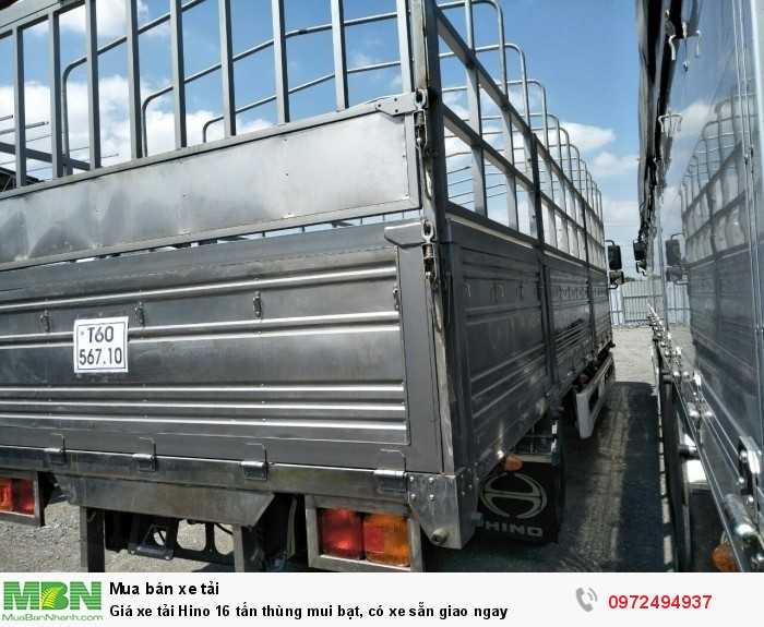 Giá xe tải Hino 16 tấn thùng mui bạt, có xe sẵn giao ngay