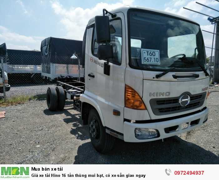 Giá xe tải Hino 16 tấn thùng mui bạt, có xe sẵn giao ngay