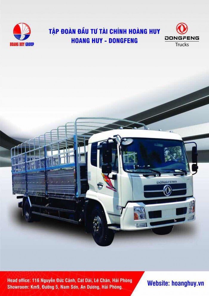 Xe tải thùng b170 Hoàng Huy, Dongfeng Hoang Huy b170