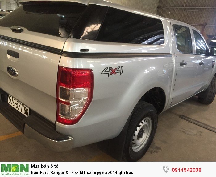 Bán Ford Ranger XL 4x2 MT,canopy sx 2014 ghi bạc