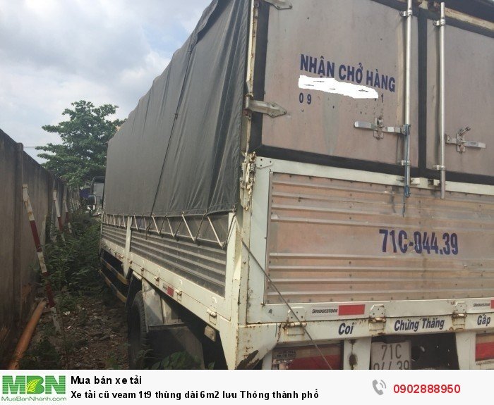 Xe tải cũ veam 1t9 thùng dài 6m2 lưu Thông thành phố