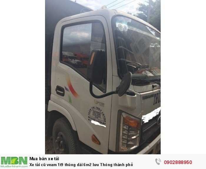 Xe tải cũ veam 1t9 thùng dài 6m2 lưu Thông thành phố