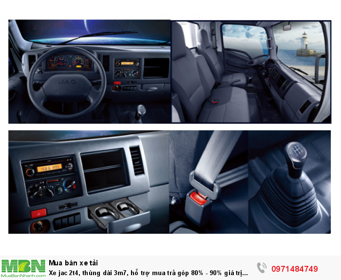 Xe jac 2t4, thùng dài 3m7, hỗ trợ mua trả góp 80% - 90% giá trị xe