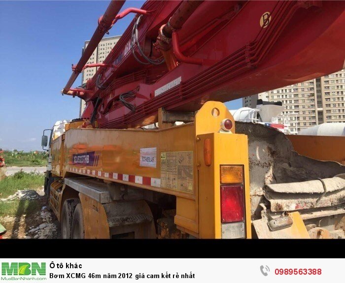 Bơm XCMG 46m năm 2012 giá cam kết rẻ nhất