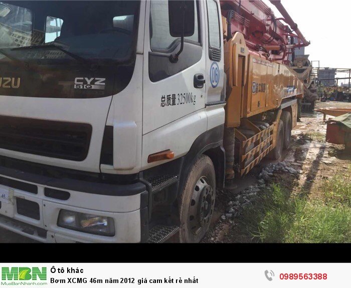 Bơm XCMG 46m năm 2012 giá cam kết rẻ nhất