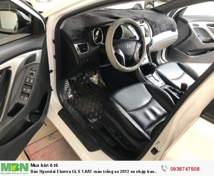 Bán Hyundai Elantra GLS 1.8AT màu trắng sx 2013 xe nhập bao đẹp
