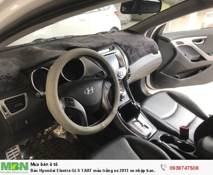 Bán Hyundai Elantra GLS 1.8AT màu trắng sx 2013 xe nhập bao đẹp