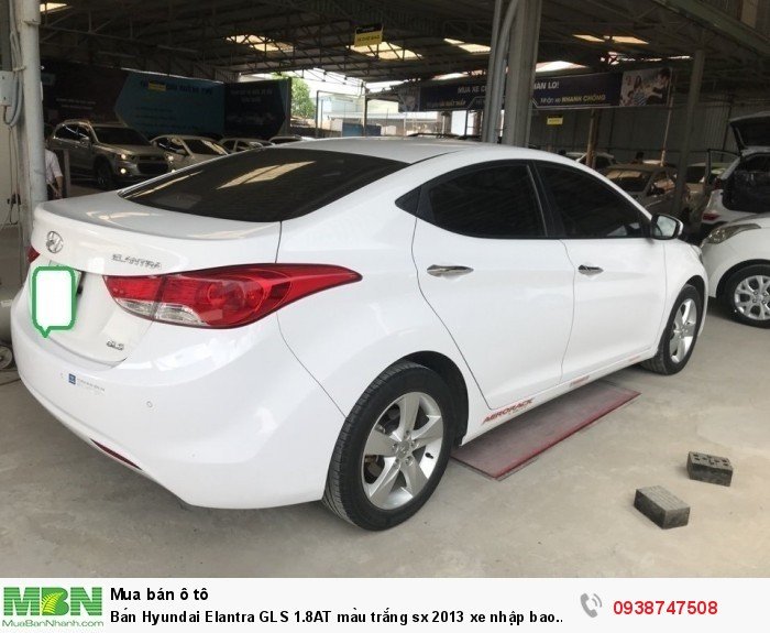 Bán Hyundai Elantra GLS 1.8AT màu trắng sx 2013 xe nhập bao đẹp