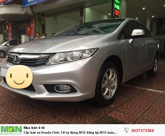 Cần bán xe Honda Civic 1.8 tự động 2012 đăng ký 2013 màu bạc form mới