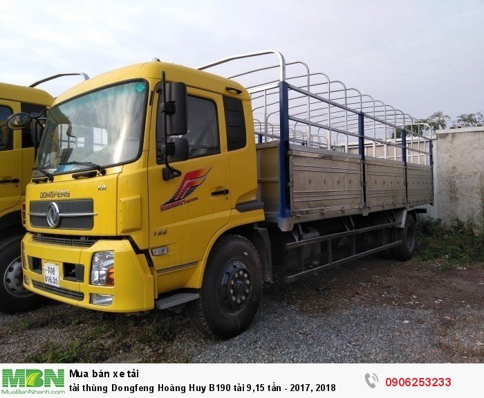 Tải thùng Dongfeng Hoàng Huy B190 tải 9,15 tấn - 2017, 2018
