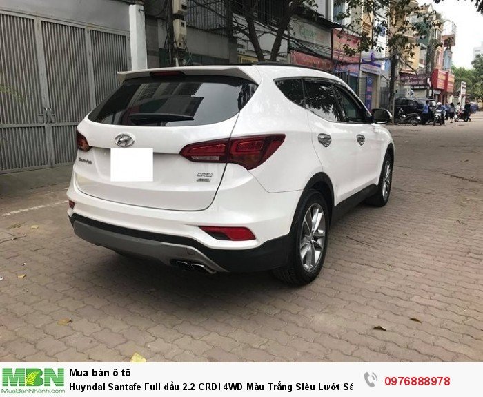 Huyndai Santafe Full dầu 2.2  CRDi 4WD Màu Trắng Siêu Lướt Sản Xuất 2018