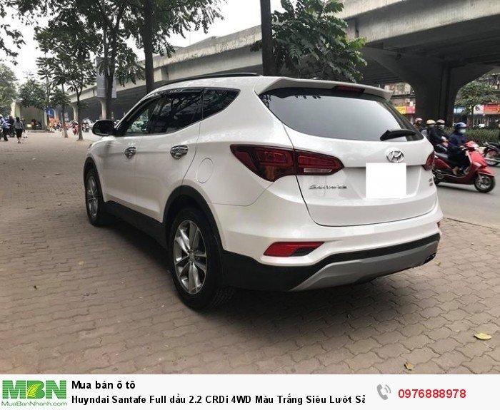 Huyndai Santafe Full dầu 2.2  CRDi 4WD Màu Trắng Siêu Lướt Sản Xuất 2018