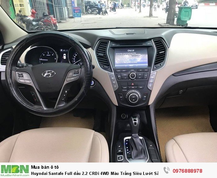 Huyndai Santafe Full dầu 2.2  CRDi 4WD Màu Trắng Siêu Lướt Sản Xuất 2018