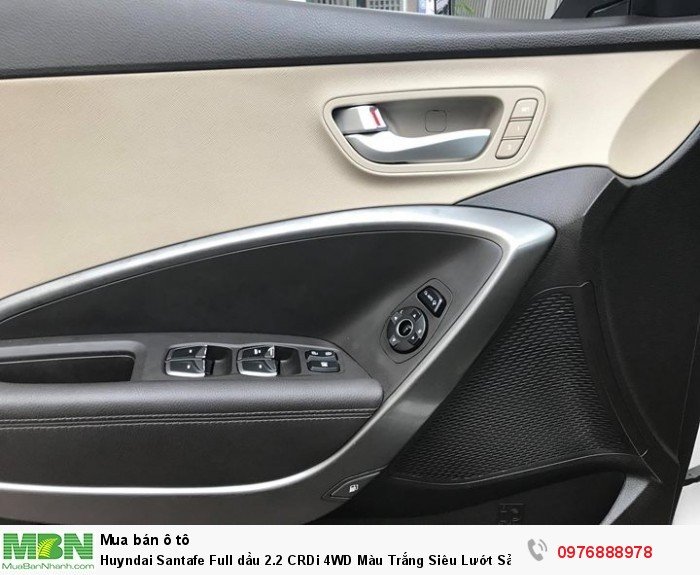 Huyndai Santafe Full dầu 2.2  CRDi 4WD Màu Trắng Siêu Lướt Sản Xuất 2018