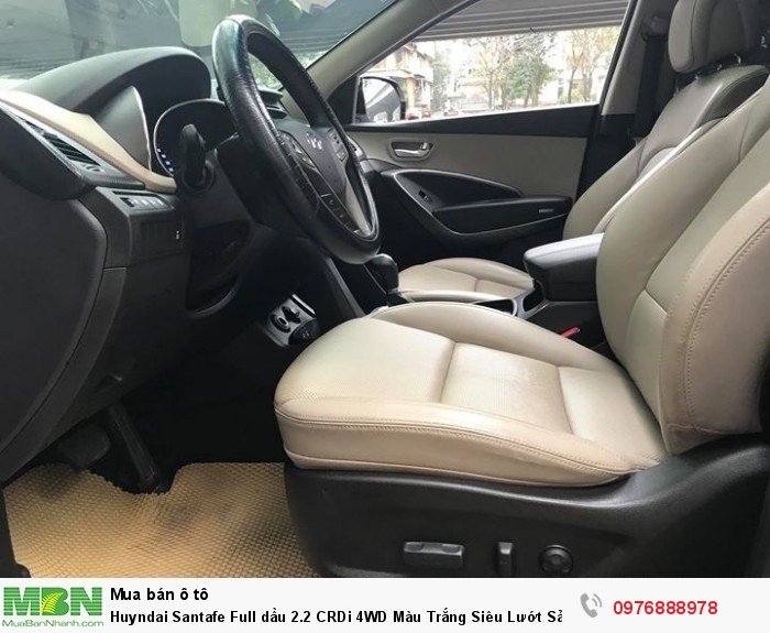 Huyndai Santafe Full dầu 2.2  CRDi 4WD Màu Trắng Siêu Lướt Sản Xuất 2018
