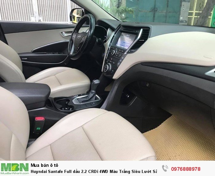 Huyndai Santafe Full dầu 2.2  CRDi 4WD Màu Trắng Siêu Lướt Sản Xuất 2018