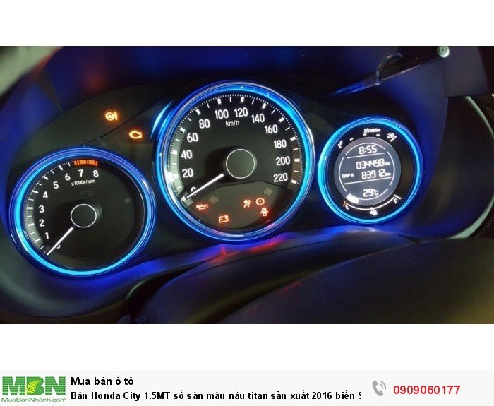 Bán Honda City 1.5MT số sàn màu nâu titan sản xuất 2016 biển SG full đồ chơi