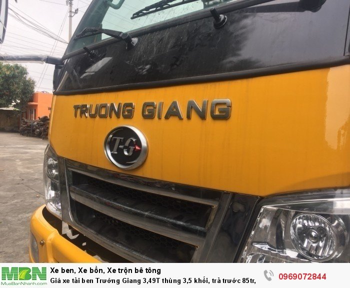 Giá xe tải ben Trường Giang 3,49T thùng 3,5 khối, trả trước 85tr, giao xe ngay