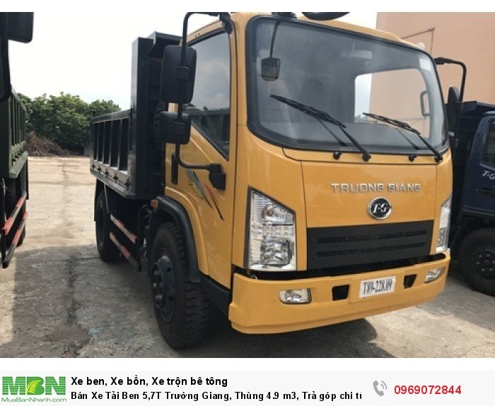 Bán Xe Tải Ben 5,7T Trường Giang, Thùng 4.9 m3, Trả góp chi từ 119tr, Giao xe ngay