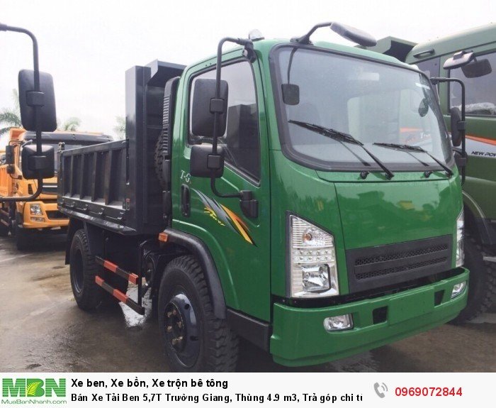 Bán Xe Tải Ben 5,7T Trường Giang, Thùng 4.9 m3, Trả góp chi từ 119tr, Giao xe ngay