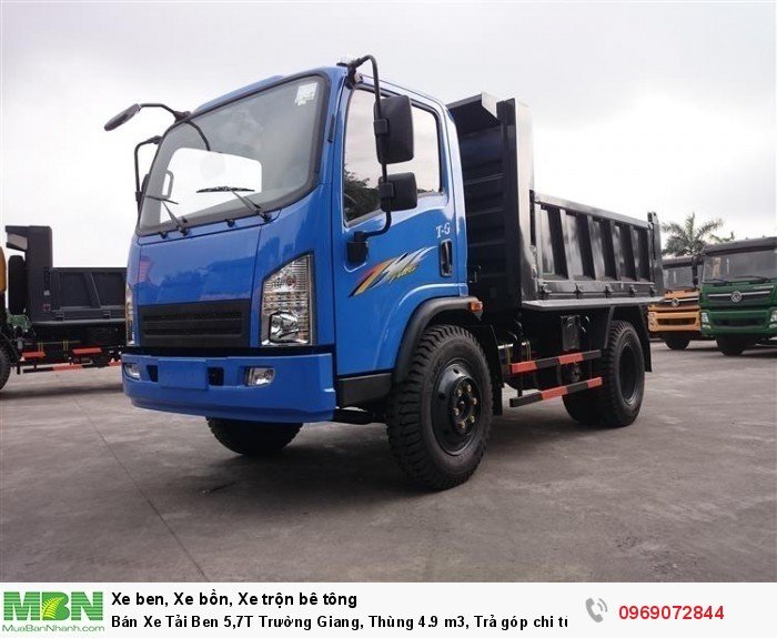 Bán Xe Tải Ben 5,7T Trường Giang, Thùng 4.9 m3, Trả góp chi từ 119tr, Giao xe ngay