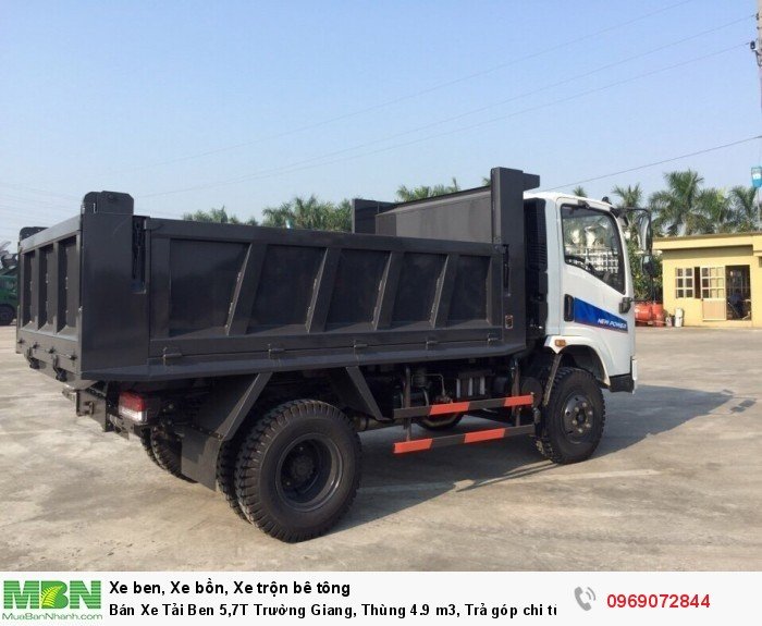 Bán Xe Tải Ben 5,7T Trường Giang, Thùng 4.9 m3, Trả góp chi từ 119tr, Giao xe ngay