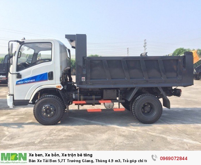 Bán Xe Tải Ben 5,7T Trường Giang, Thùng 4.9 m3, Trả góp chi từ 119tr, Giao xe ngay