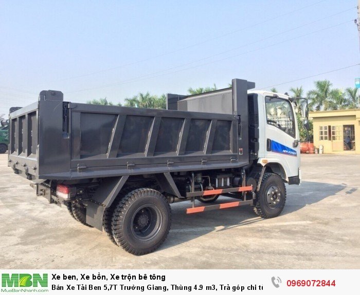 Bán Xe Tải Ben 5,7T Trường Giang, Thùng 4.9 m3, Trả góp chi từ 119tr, Giao xe ngay