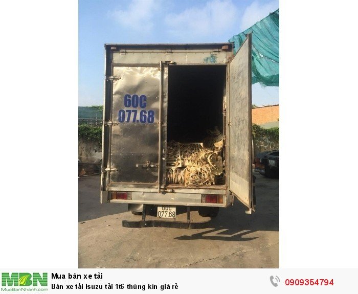 Bán xe tải Isuzu tải 1t6 thùng kín giá rẻ