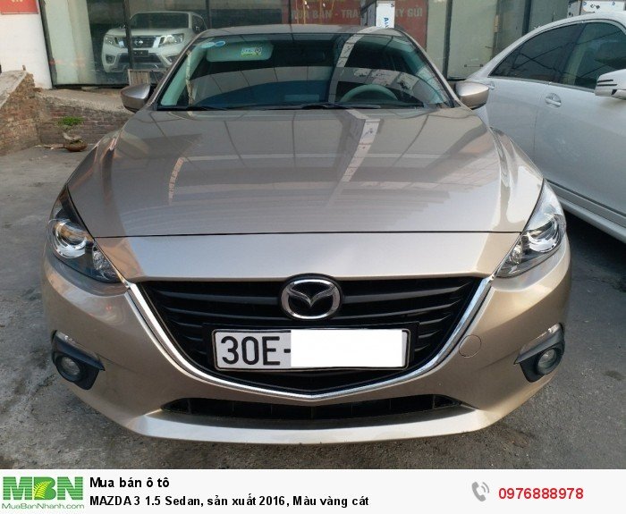 MAZDA 3 1.5 Sedan, sản xuất 2016, Màu vàng cát