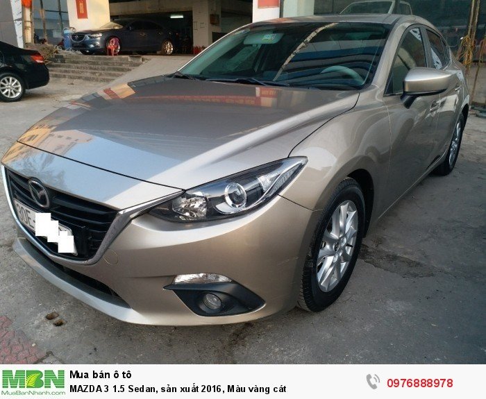 MAZDA 3 1.5 Sedan, sản xuất 2016, Màu vàng cát