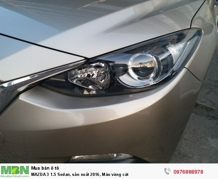 MAZDA 3 1.5 Sedan, sản xuất 2016, Màu vàng cát