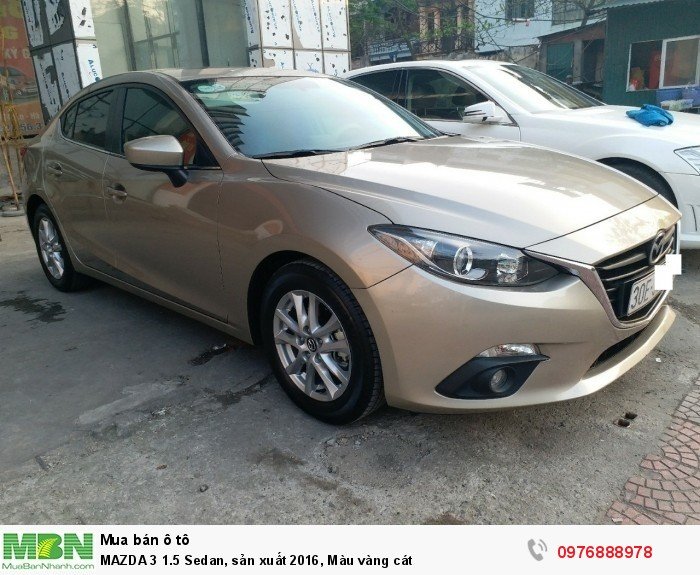 MAZDA 3 1.5 Sedan, sản xuất 2016, Màu vàng cát
