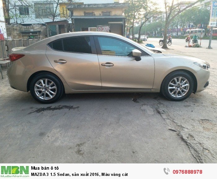 MAZDA 3 1.5 Sedan, sản xuất 2016, Màu vàng cát
