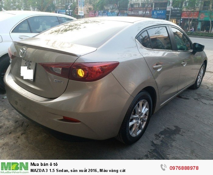 MAZDA 3 1.5 Sedan, sản xuất 2016, Màu vàng cát