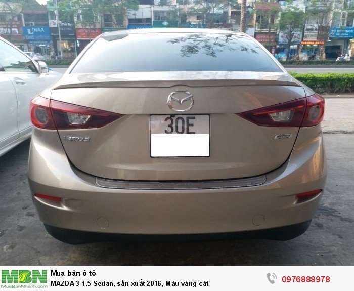 MAZDA 3 1.5 Sedan, sản xuất 2016, Màu vàng cát