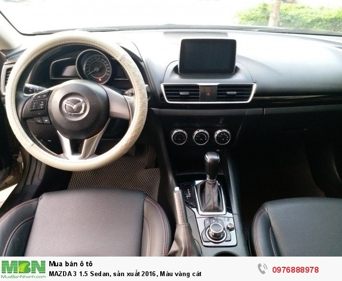 MAZDA 3 1.5 Sedan, sản xuất 2016, Màu vàng cát